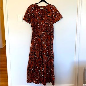 Maeve Anthropologie Somerset Dress in Leopard